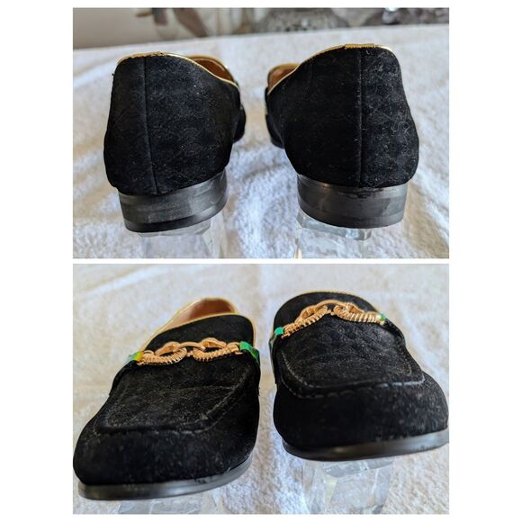 Meijiana Luxury Velvet Horsebit Loafers Men 9 Black Gold Dress Slip On main image 7